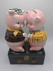 Vintage Holt Howard Double Piggy Bank With Treasure Box