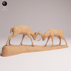 Whitetail Bucks Fighting Resin 3d Print Model Rr Diorama Animal Den Unpainted