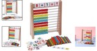 Wooden Abacus For Kids - 100 Counting Sticks And Number Toys Cards 1-100 