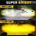 Pair Yellow White Motorcycle Led Spot Light Auxiliary Headlight Fog Driving Lamp