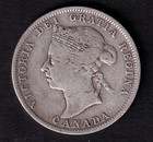 Canada 1900 25c Twenty Five Cent Silver Coin Queen Victoria F Fine  925 Silver