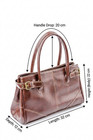 Women s Brown Leather Handbag Classic Shoulder Tote Bag Elegant Satchel