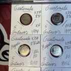 1966 - 2016 Guatemala 5   10 Centavos Xf - Bu Condition 15 Coin Lot