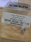 Lot Of 5 - 1 Gram Palladium Bar  9995 Fine Bar - Valcambi Suisse Combibar   