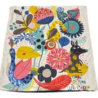 Good Things Will Come By Helen Dardik Whimsical Floral Animal Pillow Cover  Sham