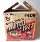 1976 Topps Autos Of 1977 Trading Card Empty Wax Box Case  409