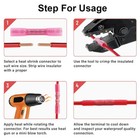 250pcs Heat Shrink Wire Connectors Electrical Terminals Solder Ring Spade Crimp