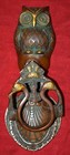 Brass Night Bird Door Knocker Owl Shape Door Bell Yali With Peacock Design Ek475