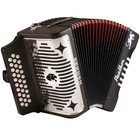 Hohner Panther 31-button 12-bass Diatonic Button Accordion Black silver Strap