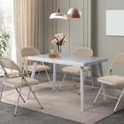 Vingli 6pk Khaki Folding Chairs Padded Seats Metal Frame 350lb Capacity
