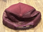 John Deere    take Ii For Safety    Maroon Mesh Snapback Trucker Hat Vtg Embroidered