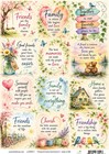 Friends   Family Sentiments A4 Decoupage Rice Paper  Sentimental Sayings