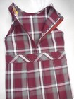 Girls R k Burgundy   Gray Plaid Uniform Jumper Dress Reg  Sizes 4   20