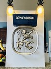 Lowenbrau German Beer Sign Rotating Motorized Light Up Hanging Man Cave  rare 