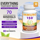 3 Pack Immuno 150  Immune Support Supplement  Packed With 70 Plant Minerals