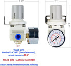 Ar2000-02 Air Pressure Regulator 1 4    Port 0-150 Psi Adjustable Air Compressor R