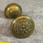Antique Door Knob Ornate Victorian Style Brass bronze Matching Pair