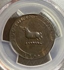 1795 Great Britain Token 1 2 Penny Pcgs Ms61bn Middlesex Founding Fields