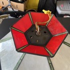 Vintage Coca Cola Stained Faux Glass Hanging Swag Lamp  see Pictures  For Repair