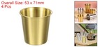 4 Pcs 304 Stainless Steel Cup  6 76oz 200ml Water Glasses Cup Tumbler Gold