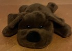 Melissa And Doug 9 5    Puppy dog Laying Dark Brown Plush Stuffed Animal