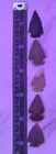 Indian Arrowhead Set Of Five Unknown Age  Origin  Material Lot 1