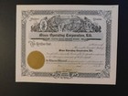 Vintage C1905-12 Stock Certificate - Mines Operating Corp  Ltd  - California