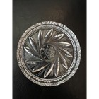 Set Of 5 Vintage Clear Glass Drink Coasters 3 5 Wide Pinwheel Design