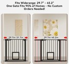Baby Pet Safety Gate With Pet Door No Drill Walk Thru Auto Close 29 7-45 2 x 30 