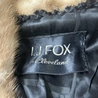 Vtg Lj Fox Cleveland Fur Coat Jacket Black Shesrling Luxurious Womens M