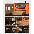Uimoso 13-inch Two-blade Benchtop Thickness Planer  1800w For Woodworking