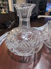Pair Vtg American Brilliant Period Deep Cut Lead Crystal Glass Wine water Carafe