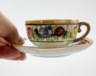 Vtg  Japanese Lusterware Porcelain Mini 18 Pc Childs Tea Serving Dish Set Japan