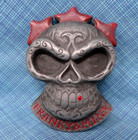 Rare Franky   Minx Skull Belt Buckle East Coast Tattoo Culture Punk Vtg taz108