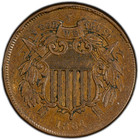 1864 2 Cent Piece Pcgs Au55 Large Motto