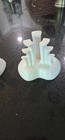Vintage Fiesta White Tripod Pyramid Candle Holders 1930s Art Deco Homer Laughlin