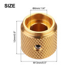 4pcs Guitar Knobs Metal Volume Tone Control Dome Knobs 1 4  X 1 2  Gold