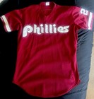 Phillies Mike Lieberthal Game Used Rawlings Minor League Jersey Rare