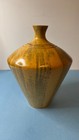 Artist Hand Carved Wooden Bowl-vase Signed By Artist