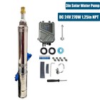 270w Dc 24v 3  Solar Pump Submersible Pump Bore Deep Well Pump   Mppt Controller