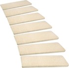 Pure Era Bullnose Carpet Stair Treads Set Tape Free Non-slip Indoor Stair 