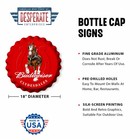Bud Clydesdale Bottle Cap Sign - Garage Signs - Beer Signs - Vintage Metal Si   