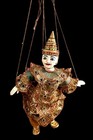 Antique Thailand Asian Marionette Wooden Puppet Hand Painted Vintage Rare 15   