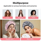Waterproof Double Layers Shower Cap For Women Reusable Hair Bath Cap Hair Bonnet