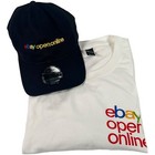 Ebay Open Online Hat Tee Shirt Black Baseball Cap White Tee Size Large