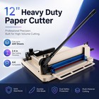 Heavy Duty Guillotine Paper Cutter - 12  Commercial Steel A4 Stack Cards Trimmer