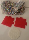1 2 Lbs  Perler Beads Fuse Iron Melt Assorted Colors Lot With 3 Peg Boards