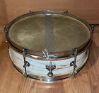 Vintage Hamilton 13  X 4  Wood Snare Drum W  Calf Skin Heads 