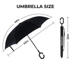 Inverted Umbrella  49 Inch Double-layer Vented Reverse Umbrella  Windproof Wa   