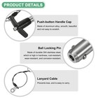 2pcs T Handle Lock Pins  12mm Dia  100mm Usage Long Push-button Ball Locking Pin